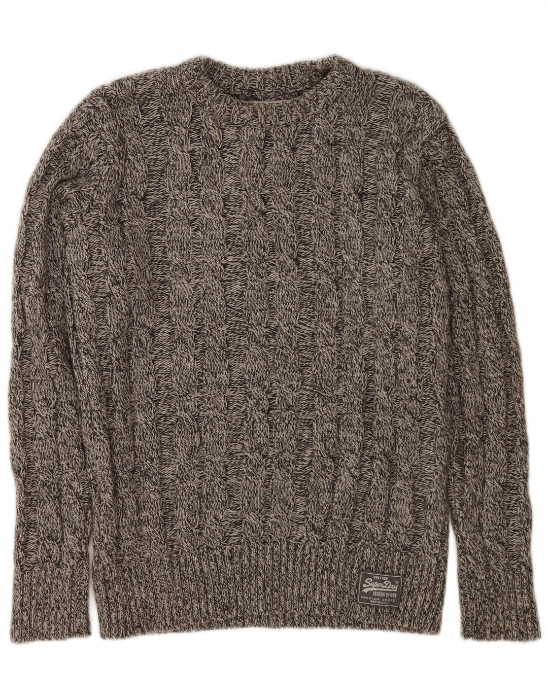 Superdry Jersey De Cuello Redondo Para Hombre Acrílico Moteado Gris Medio