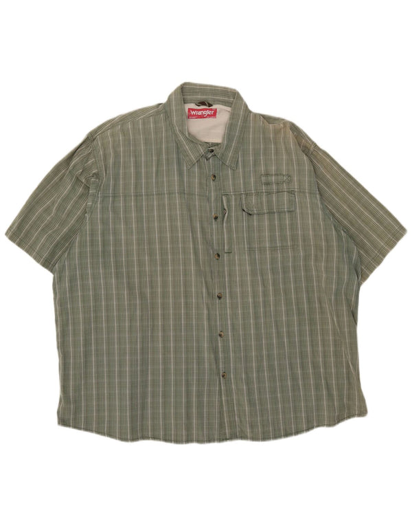 Wrangler Camisa De Manga Corta Hombre 3XL Verde Rayas