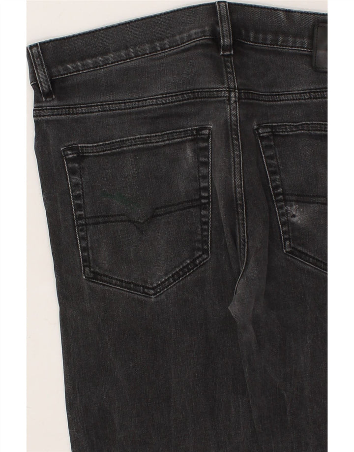 DIESEL Vaqueros slim para hombre W32 L32 Algodón negro