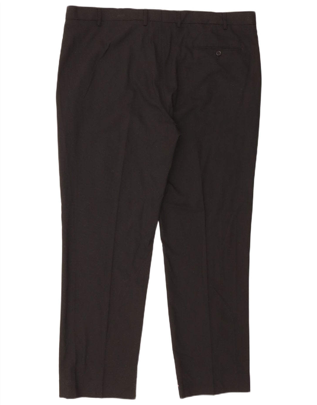 Marks & Spencer Pantalón de traje de corte regular para hombre W42 L31 Poliéster negro