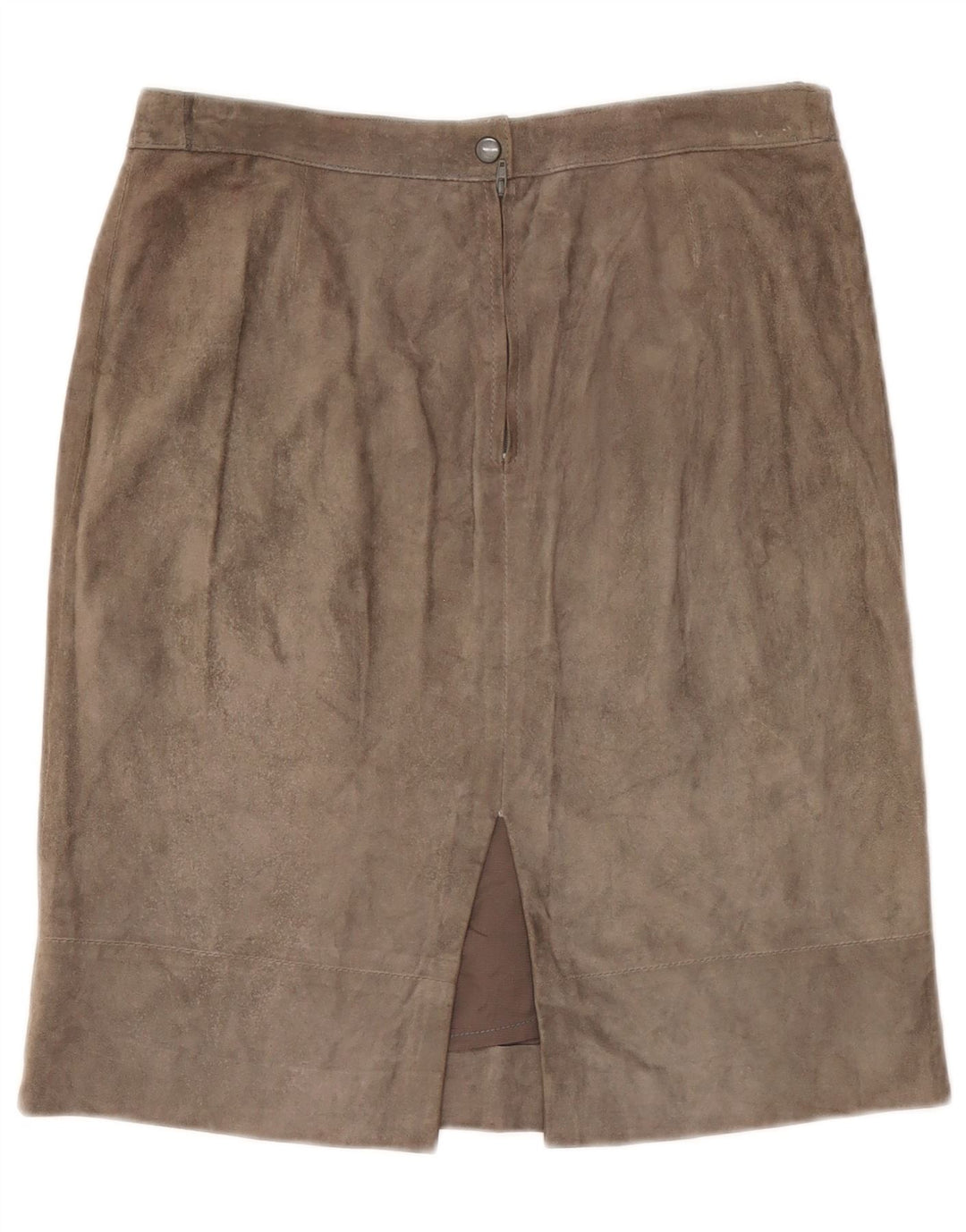 Falda de ante vintage para mujer W30 gris medio
