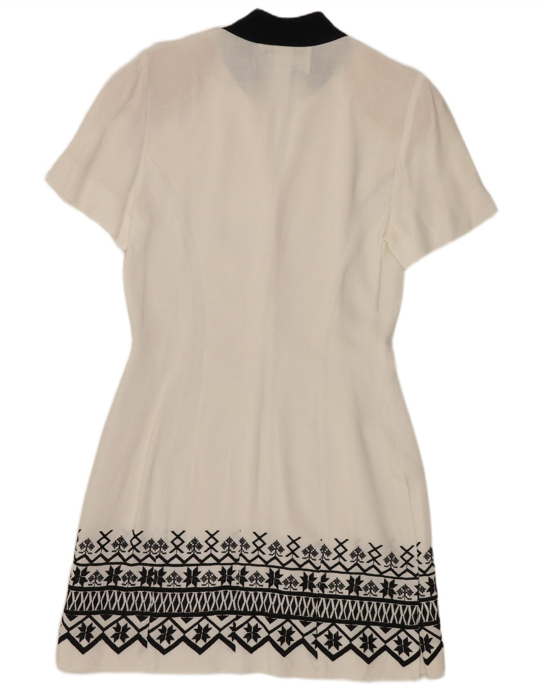 Gattinoni Vestido tubo de manga corta para mujer IT 44 Medium White Geométrico