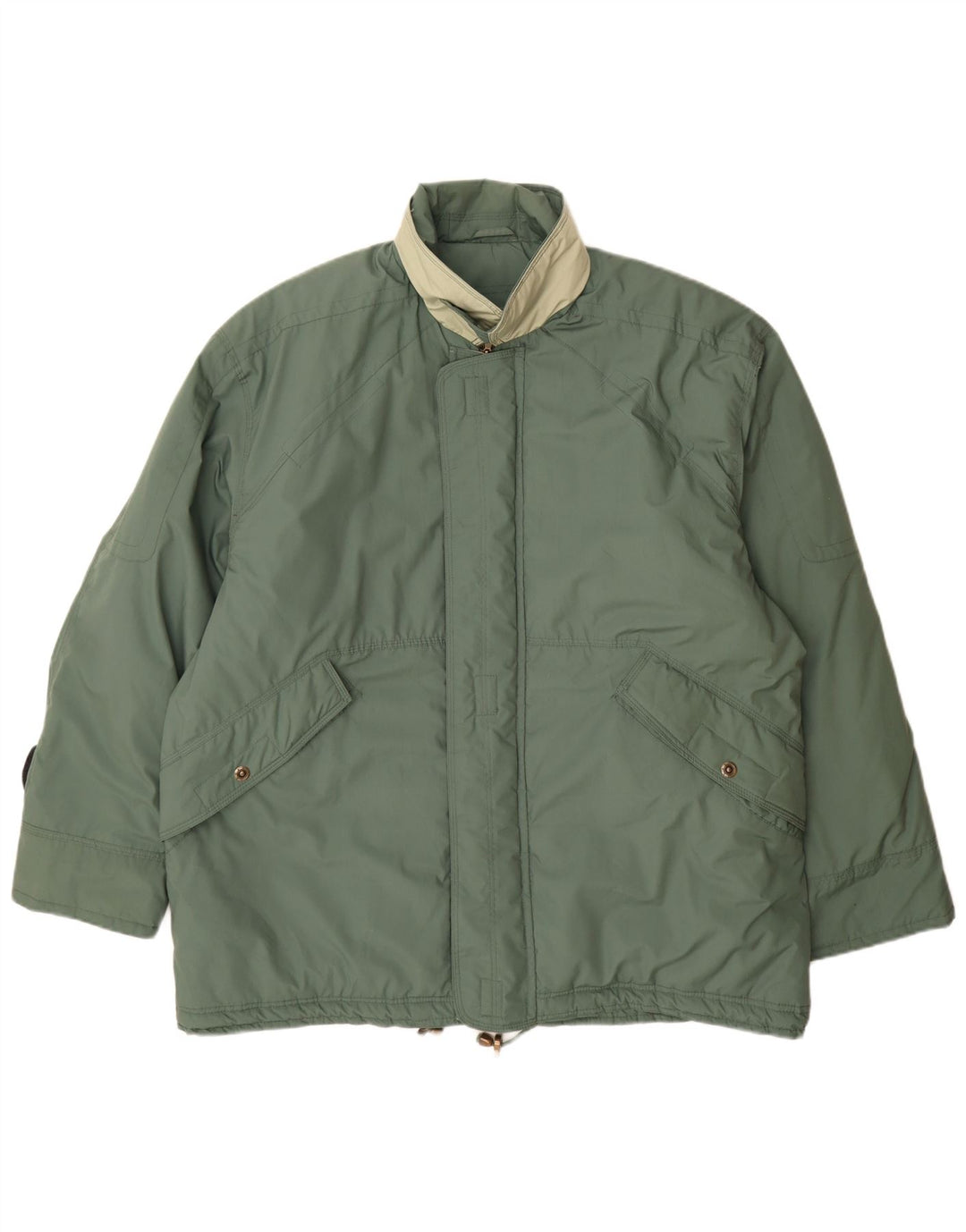 Vintage hombres chaqueta acolchada Reino Unido 42 XL verde