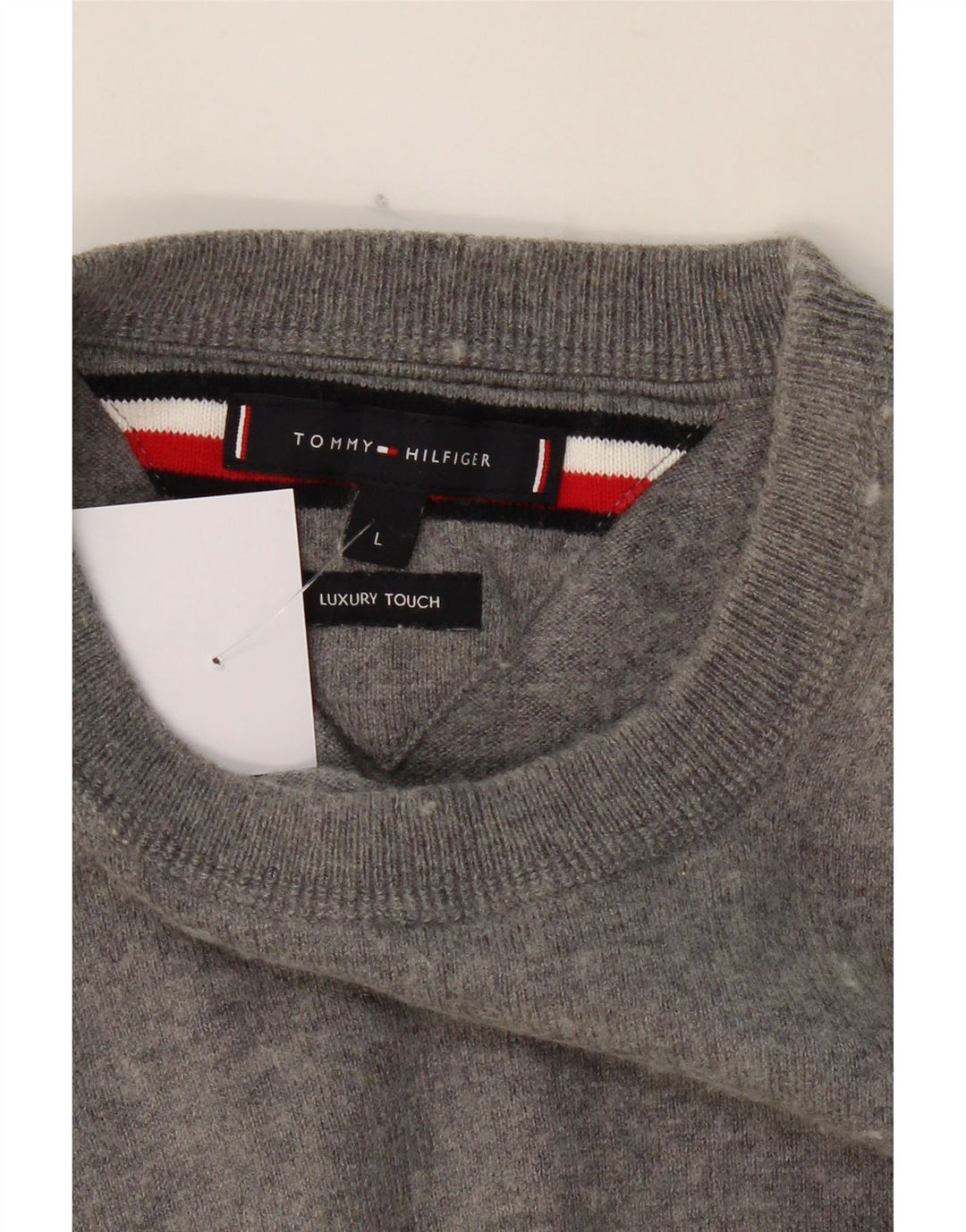 TOMMY HILFIGER Mens Crew Neck Jumper Sweater Large Grey Vintage Tommy Hilfiger and Second-Hand Tommy Hilfiger from Messina Hembry 