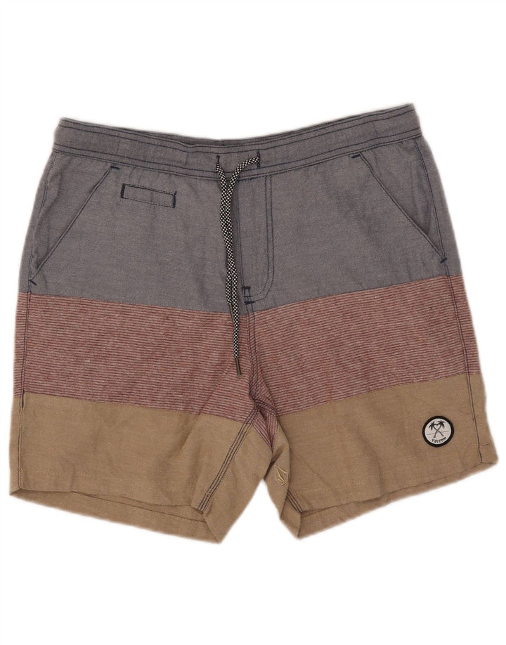 Pantalones cortos casuales para hombre Volcom W32 Medium Algodón color block multicolor