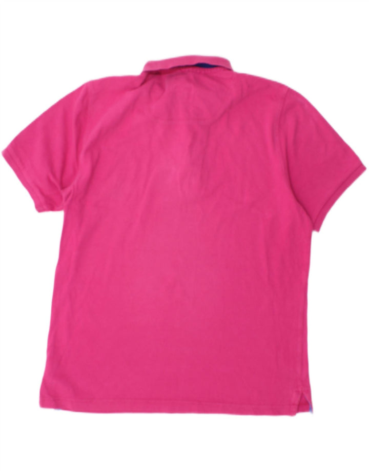 JOULES Polo de corte clásico para hombre de algodón rosa medio