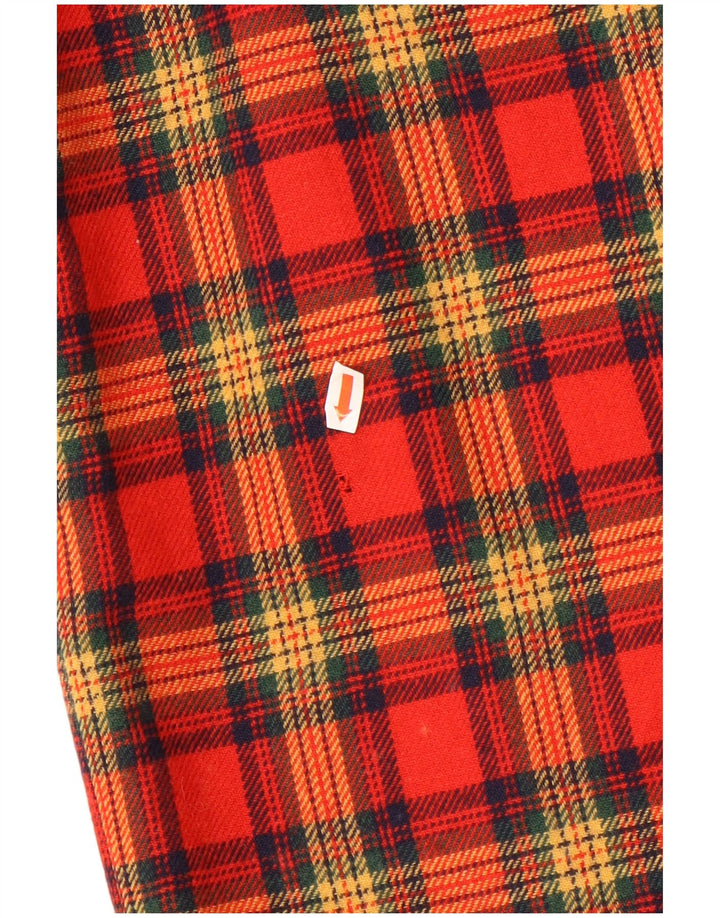Vintage mujer mini falda W25 XS rojo cuadros