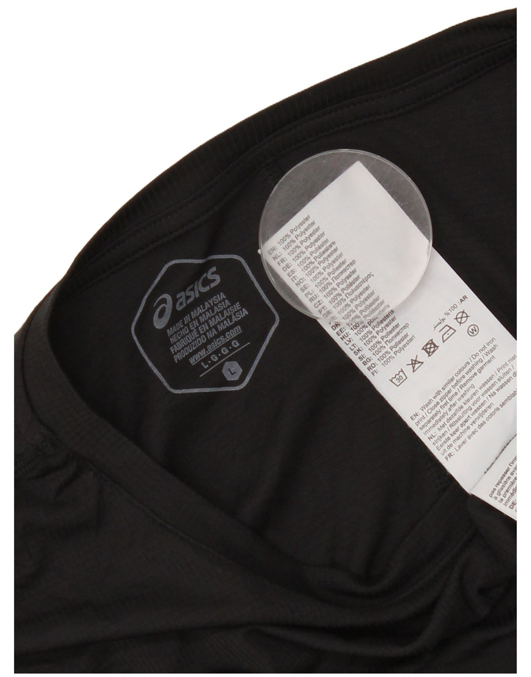 Camiseta Asics Hombre Top Grande Poliéster Negro
