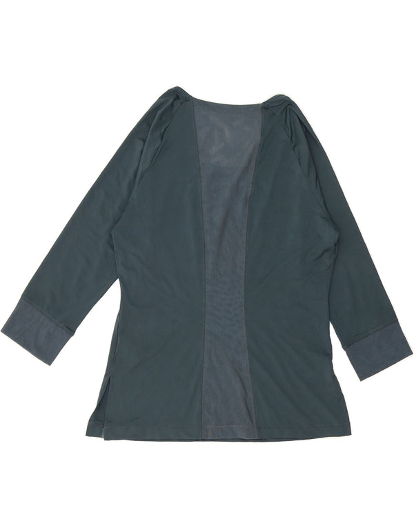 NIKE Womens Dri Fit Top Long Sleeve US 16/18 XL Navy Blue Polyester