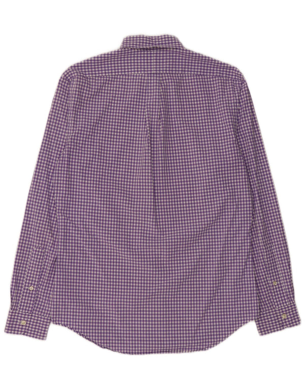 Ralph Lauren Camisa Slim Fit De Algodón A Cuadros Morado Medio Para Hombre