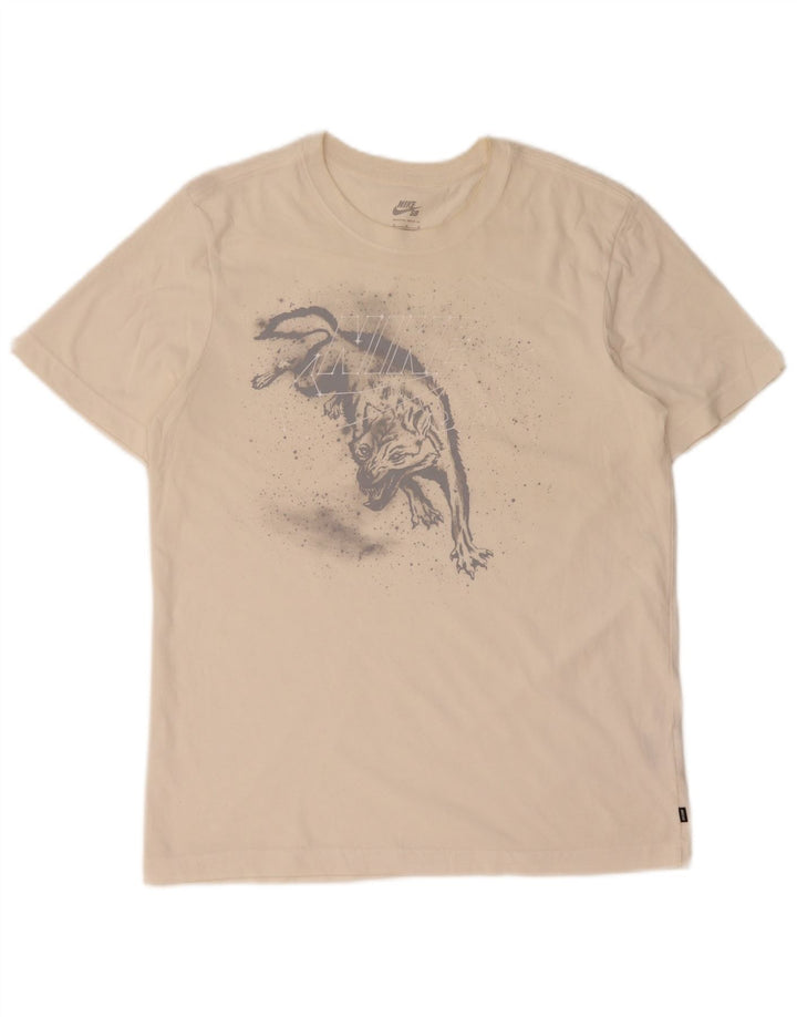 Nike Camiseta Dri Fit Graphic para Hombre Top Mediano de algodón Blanco