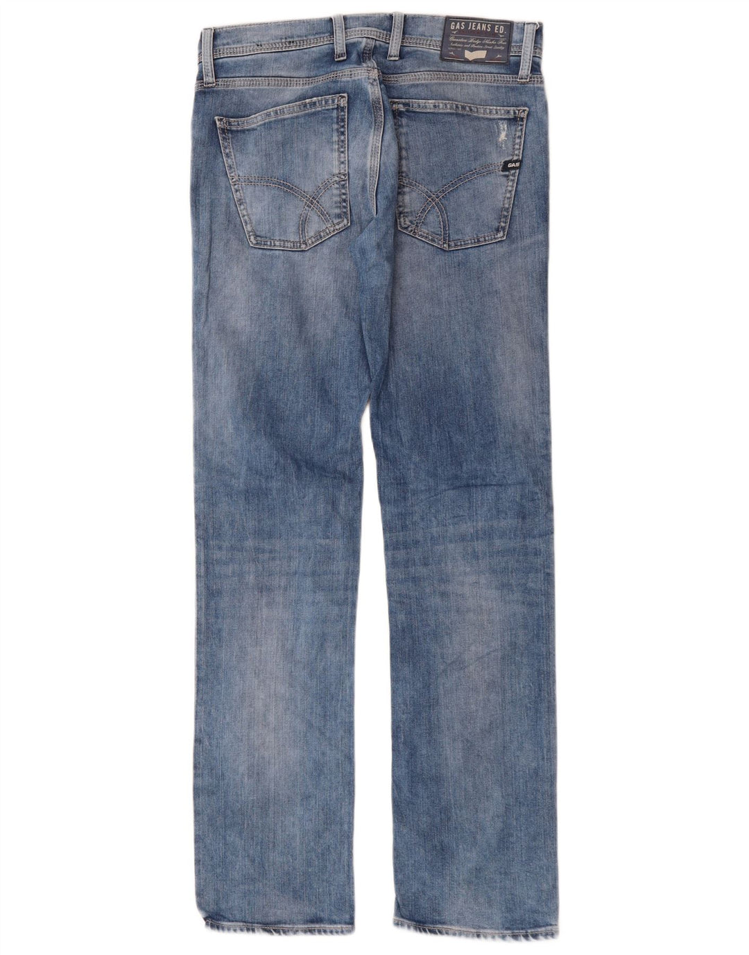 Vaqueros Recto Mujer Gas W30 L34 Algodón Azul