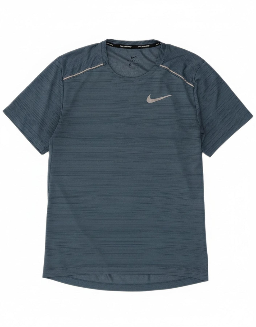 Camiseta Nike Dri Fit para hombre Top pequeño poliéster a rayas azules