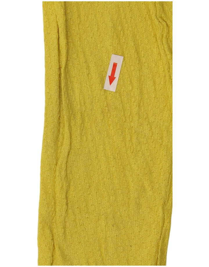 Zara - Jersey de cuello redondo para mujer, talla 40, color amarillo mediano