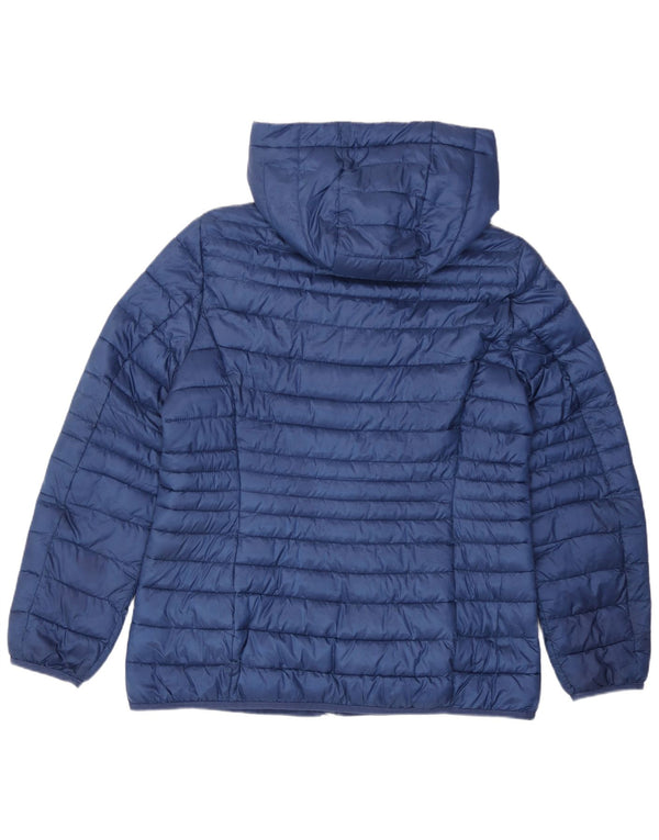 Esprit Chaqueta acolchada con capucha para mujer ES 40 XL Poliéster azul