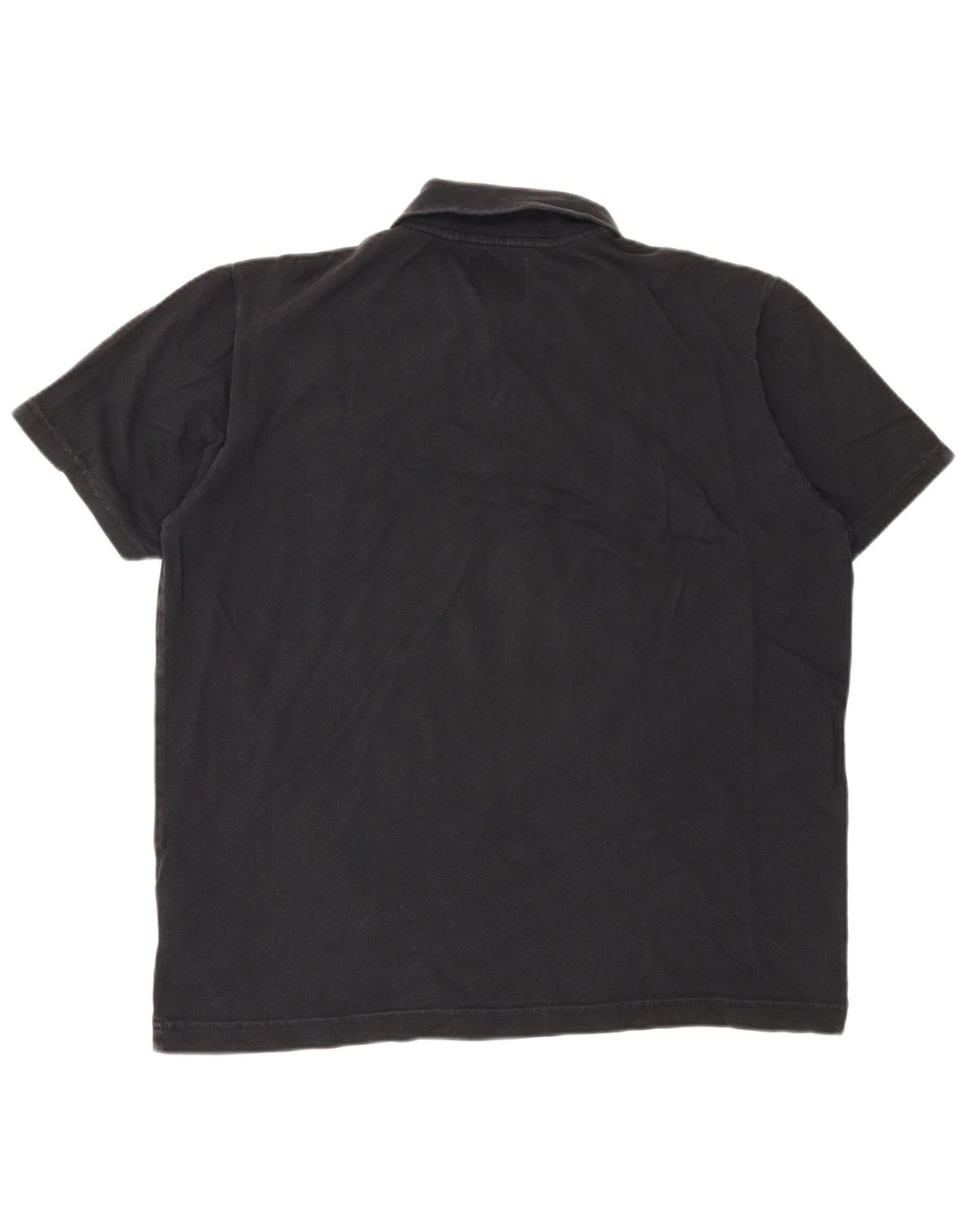 Woolrich Polo para hombre grande de algodón negro