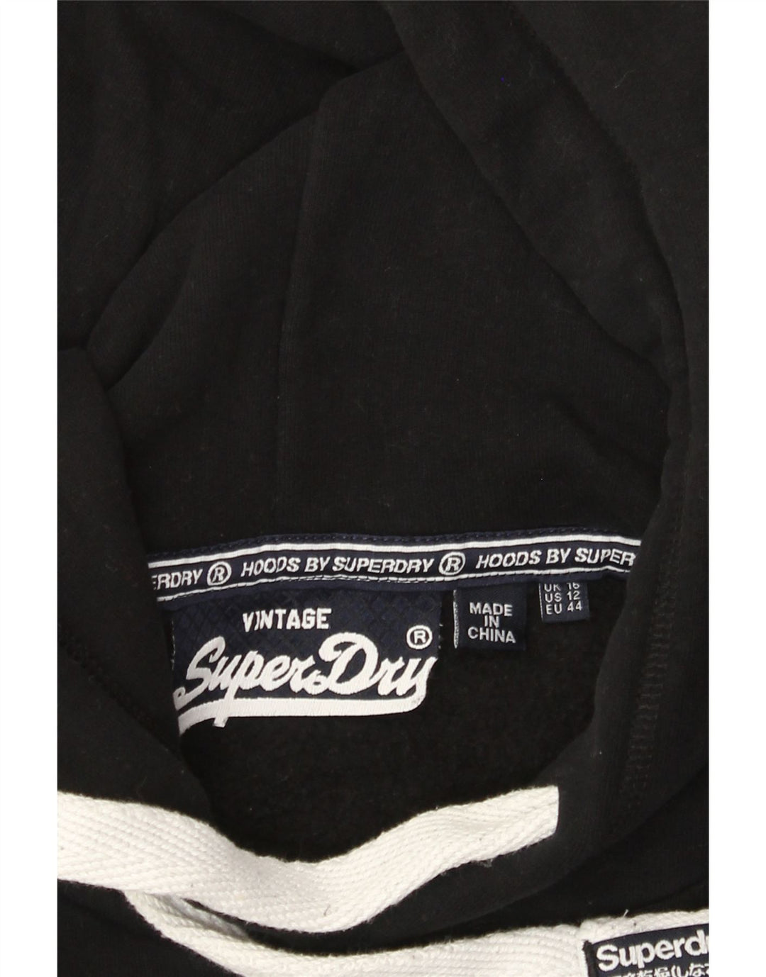 Superdry Jersey con capucha gráfica para mujer Reino Unido 46 Grande Negro