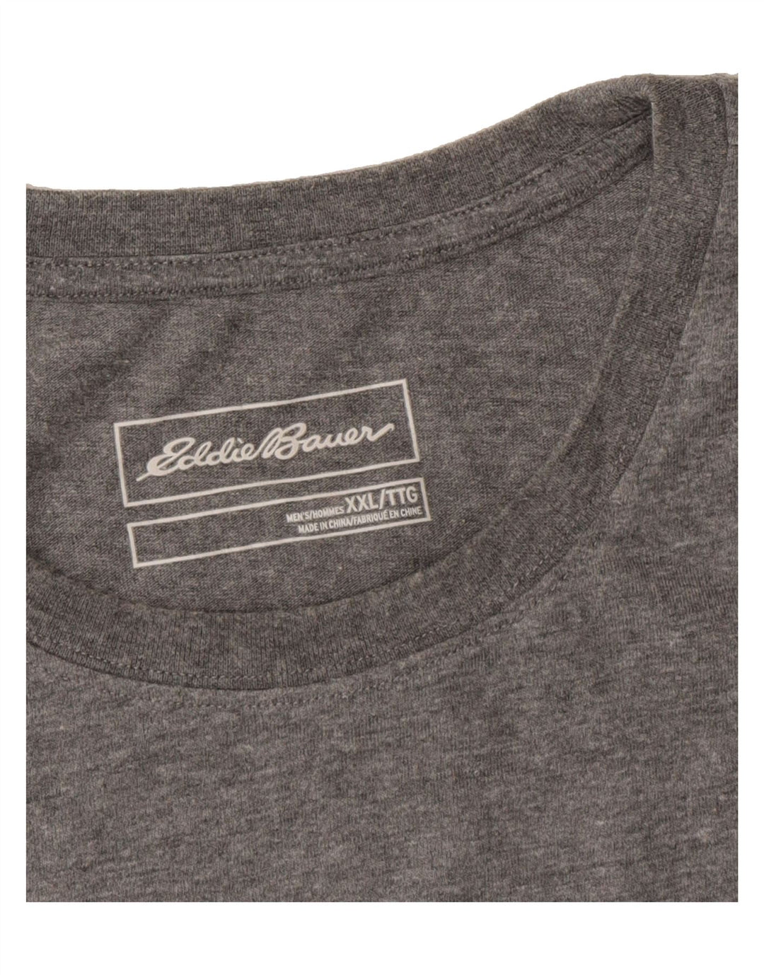 EDDIE BAUER Mens Graphic T-Shirt Top 2XL Grey Cotton Vintage Eddie Bauer and Second-Hand Eddie Bauer from Messina Hembry 