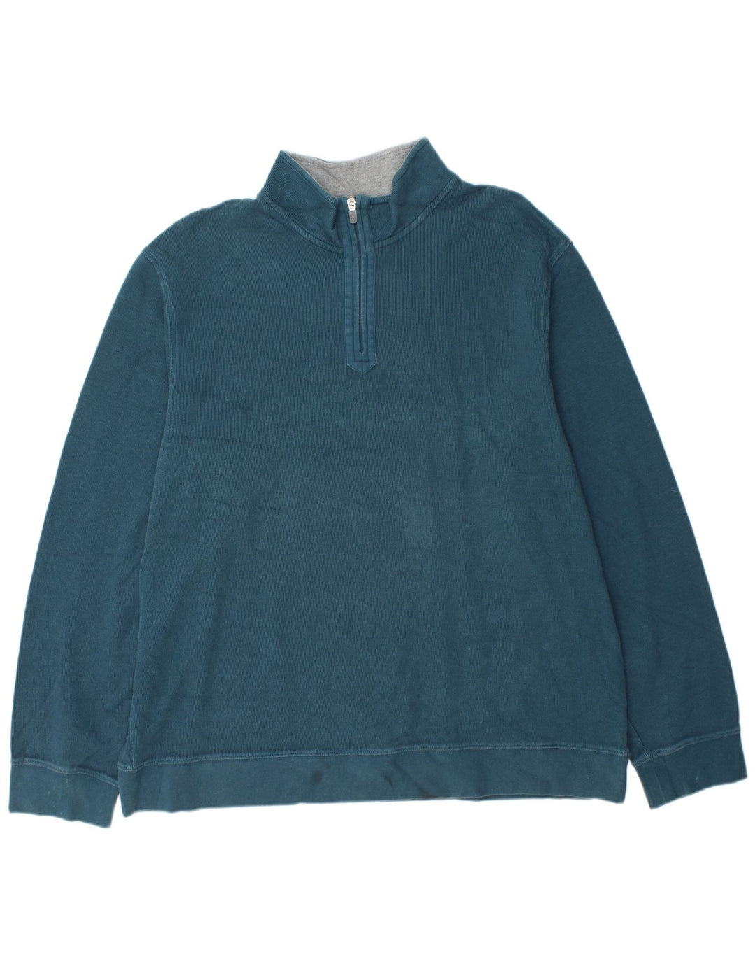 IZOD - Sudadera con cuello y cremallera para hombre, talla 2XL, algodón azul