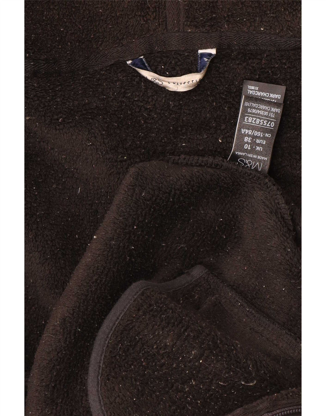 Marks & Spencer Chaqueta de Chándal con Capucha para Mujer UK 10 Small Grey