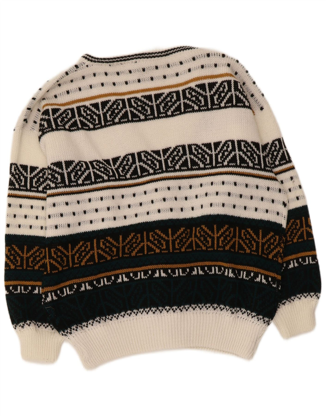 Vintage hombres Cardigan suéter grande multicolor Fair Isle