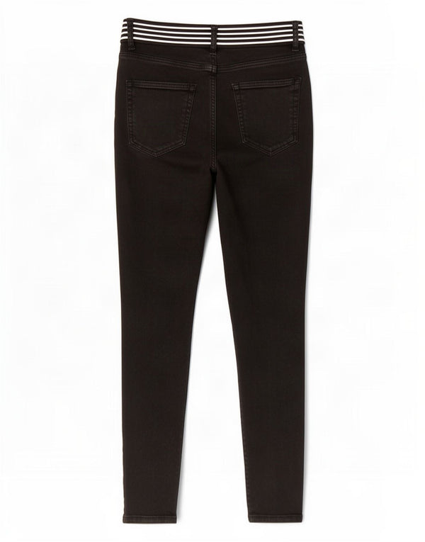 Zara Vaqueros Slim para Mujer EU 38 Small W28 L27 Negro