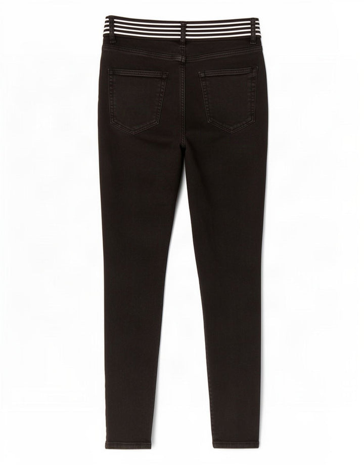 Zara Vaqueros Slim para Mujer EU 38 Small W28 L27 Negro