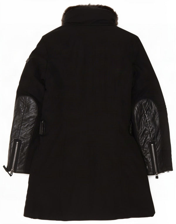 PEUTEREY Parka acolchada para mujer IT 44 Medium Black Wool