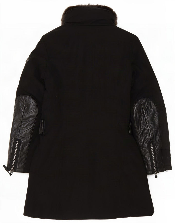 PEUTEREY Parka acolchada para mujer IT 44 Medium Black Wool