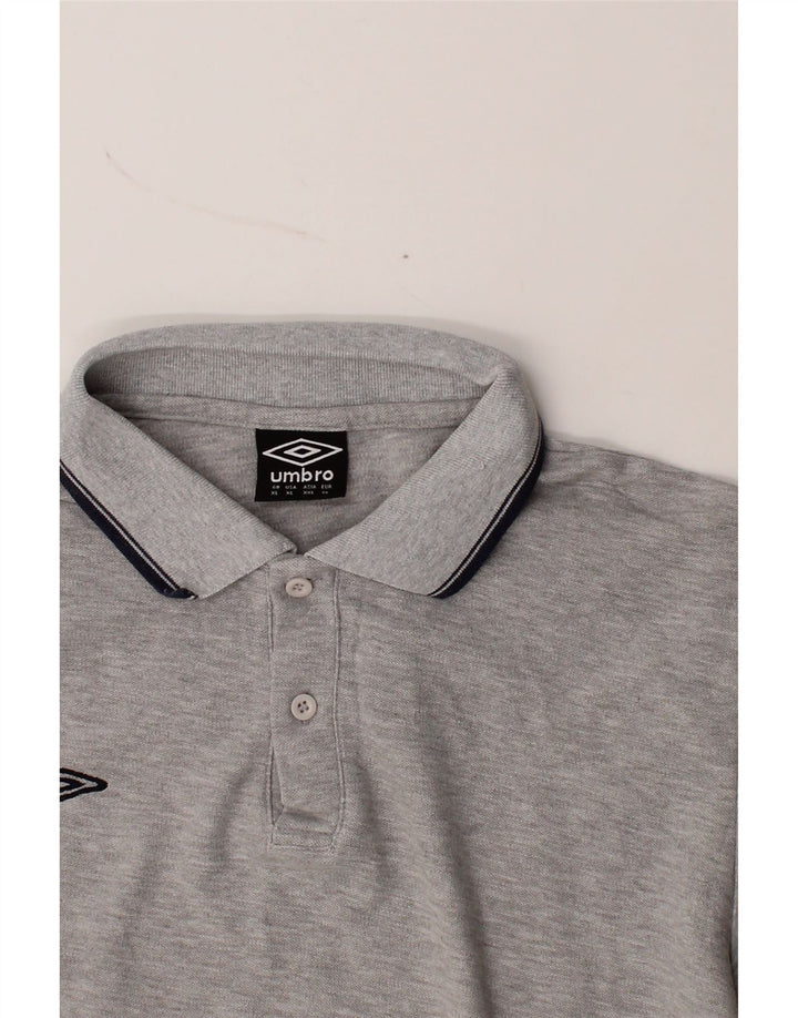 UMBRO Mens Polo Shirt XL Grey Cotton Vintage Umbro and Second-Hand Umbro from Messina Hembry 