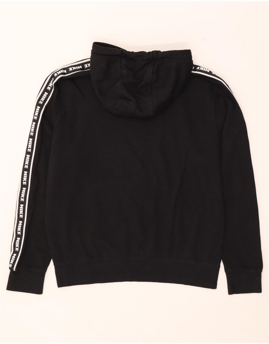 Nike Sudadera con capucha gráfica para hombre, jersey de algodón negro mediano