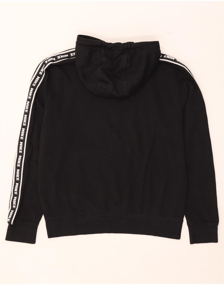 Nike Sudadera con capucha gráfica para hombre, jersey de algodón negro mediano
