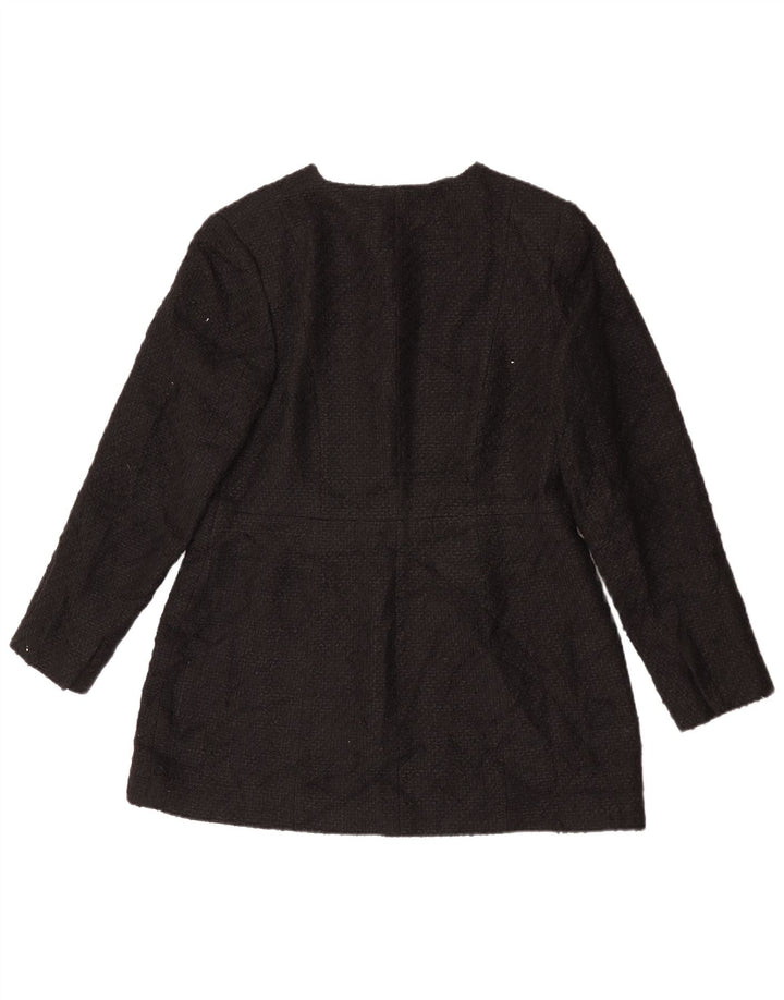 Zara Mujer Chaqueta Blazer De 4 Botones UK 40 XL Negro