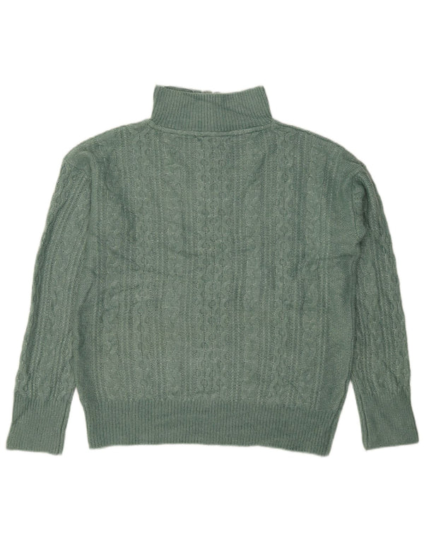 Suéter tipo jersey de gran tamaño con cremallera y cuello para mujer de Fat Face UK 42 Nylon verde mediano