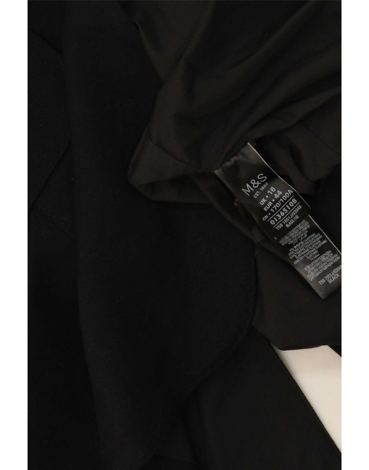 Marks & Spencer Chaqueta tipo blazer con 1 botón para mujer UK 46 Grande Poliéster negro
