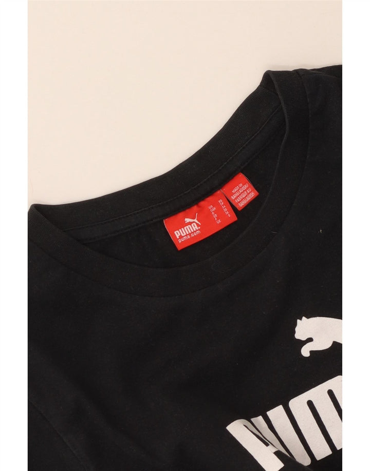 Puma Camiseta gráfica para mujer Top UK 8 Small Black