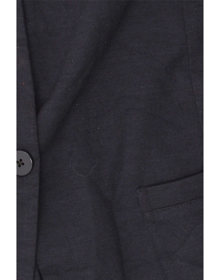 Benetton Chaqueta Americana Militar De 1 Botón Para Mujer UK 44 Grande Azul Marino