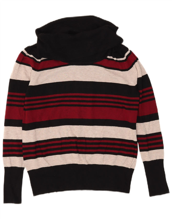 Marks & Spencer - Jersey con cuello vuelto para mujer, talla 40, talla grande, color rojo a rayas