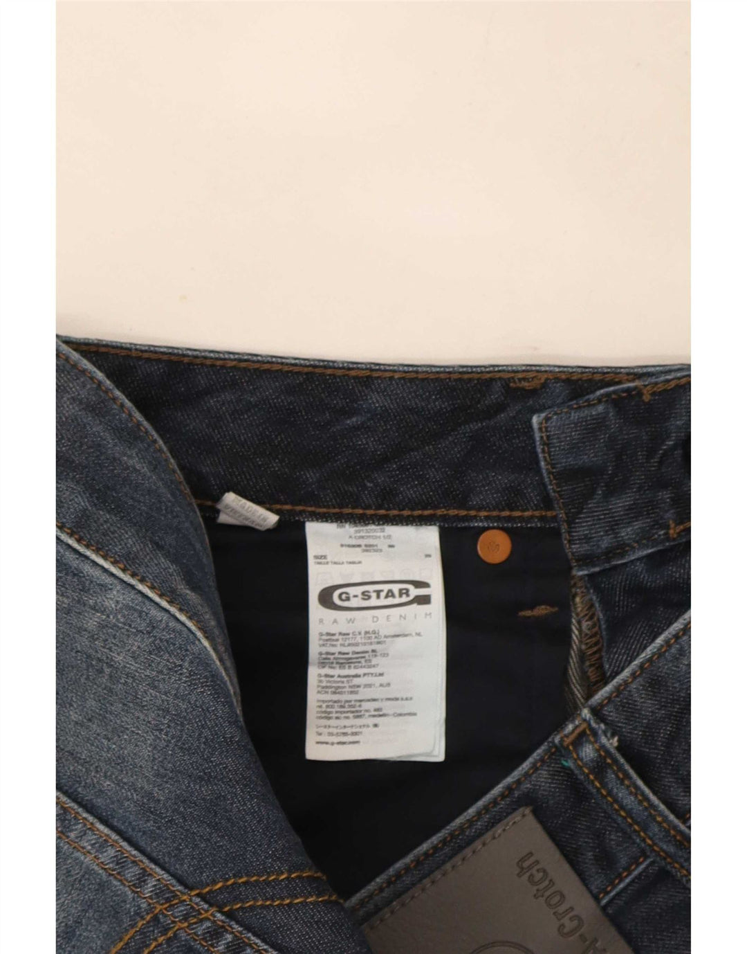 G-Star Pantalones cortos vaqueros para hombre W29 Small Blue Cotton