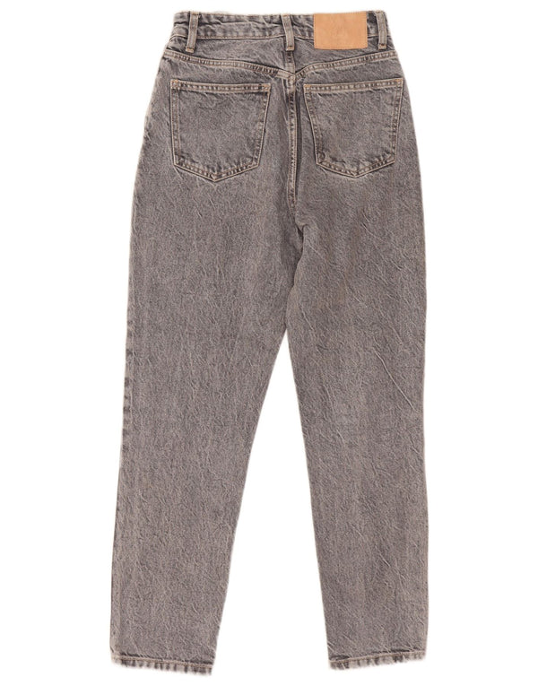 Zara Jeans De Cintura Alta Para Mujer EU 34 2XS W24 L26 Algodón Gris