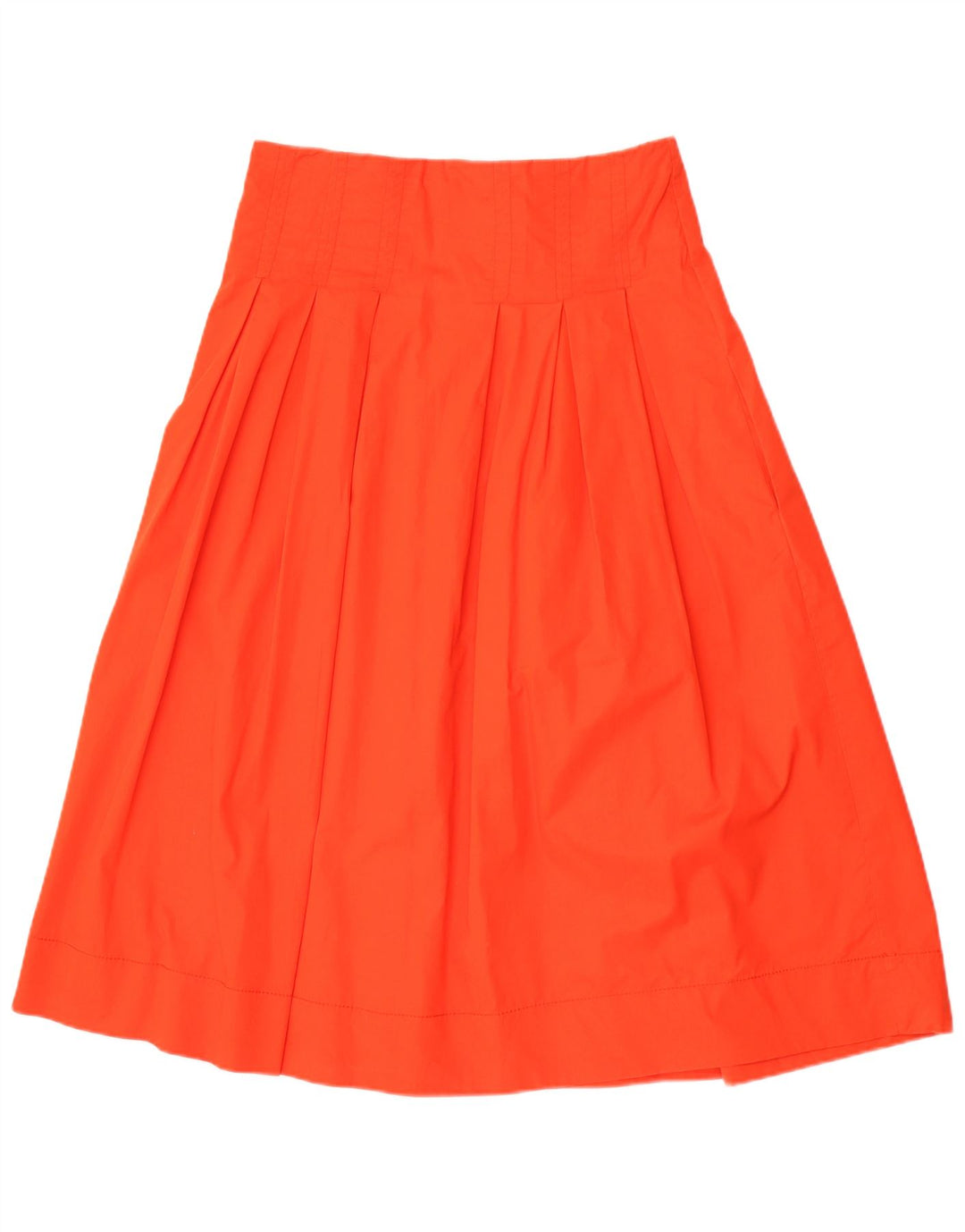 Zara Mujer Falda Acampanada Grande W30 Algodón Naranja
