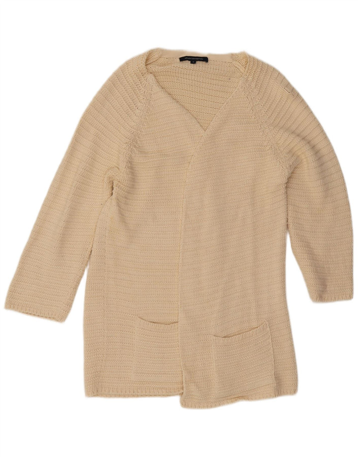 French Connection Suéter tipo cárdigan largo para mujer UK 40 Small Off White