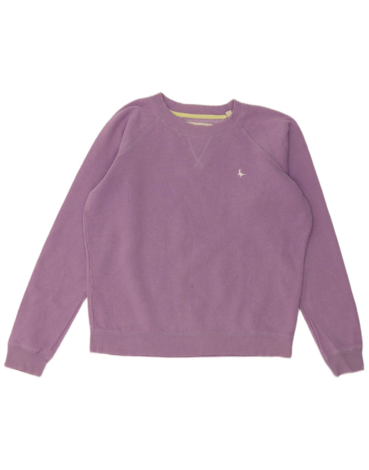 JACK WILLS Sudadera corta extragrande para mujer UK 8 Small Púrpura