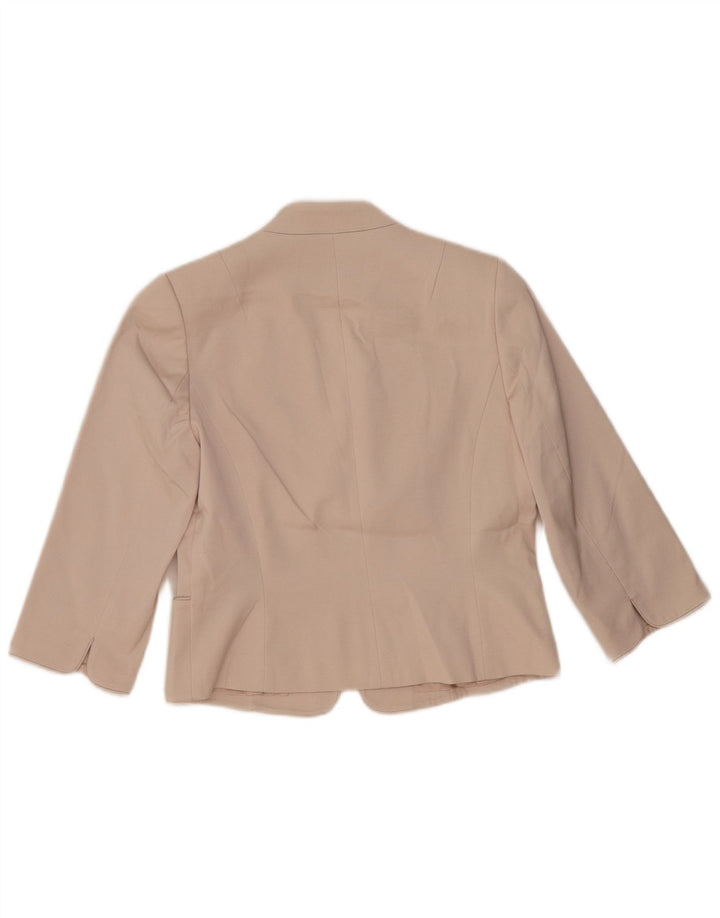 Phase Eight Chaqueta tipo blazer de manga 3/4 para mujer UK 42 Acetato beige mediano
