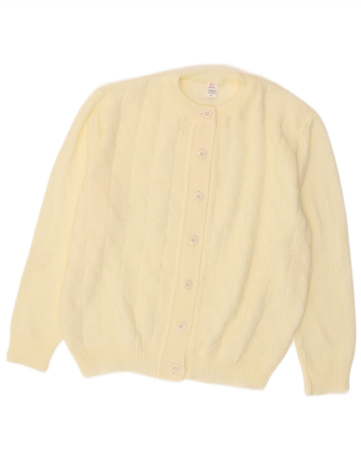 VINTAGE suéter cárdigan para mujer IT 42 Acrílico medio blanquecino