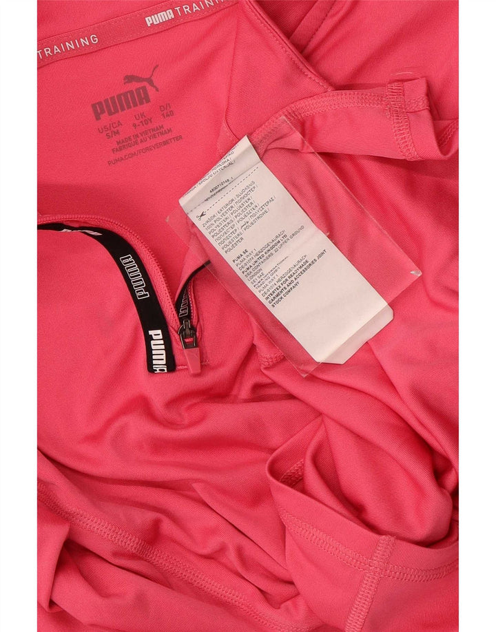 Puma Chándal con cremallera y cuello para niña, 9-10 años, rosa