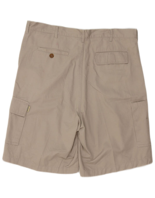 Vintage Hombres Classic Fit Cargo Shorts IT 54 2XL W42 Algodón Gris