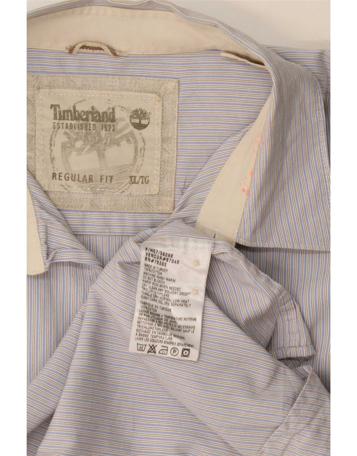 Timberland Camisa Hombre XL Azul Algodón Clásico