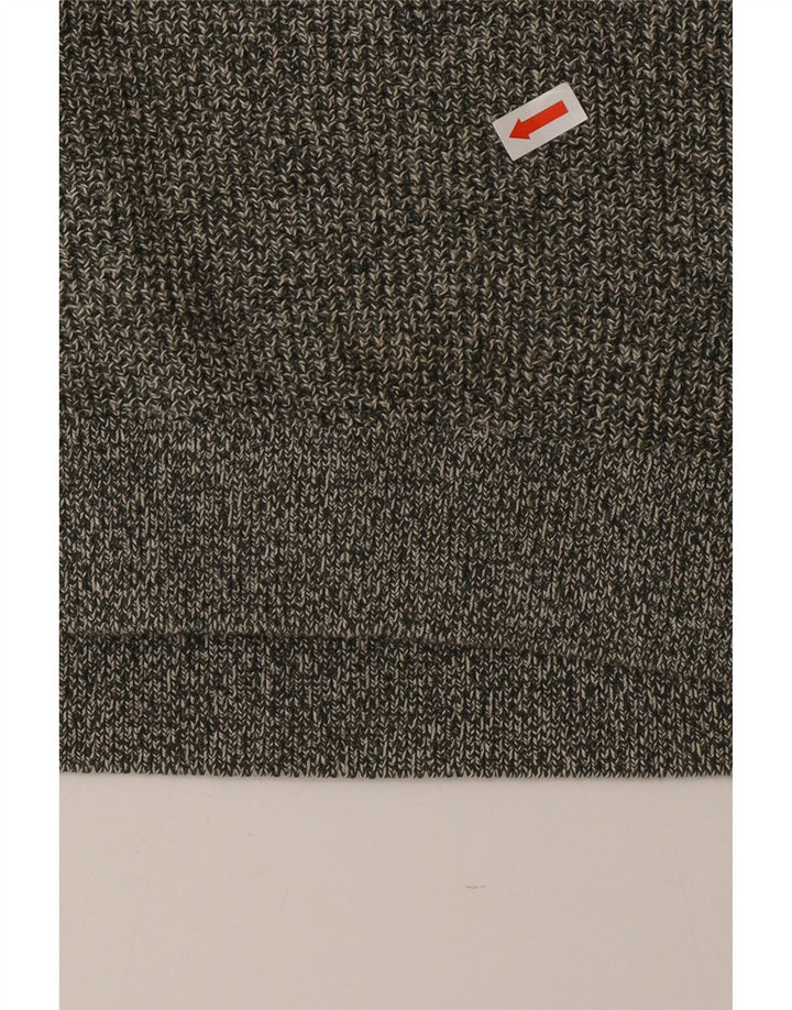 Zara Hombre Jersey Con Cuello Redondo De Algodón Moteado Gris Medio