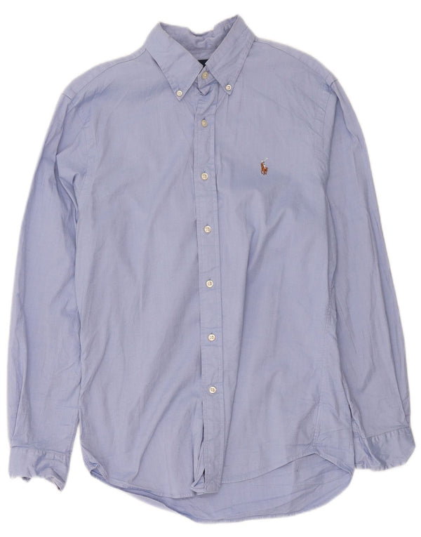 Camisa Ralph Lauren Hombre Slim Fit Algodón Azul Medio